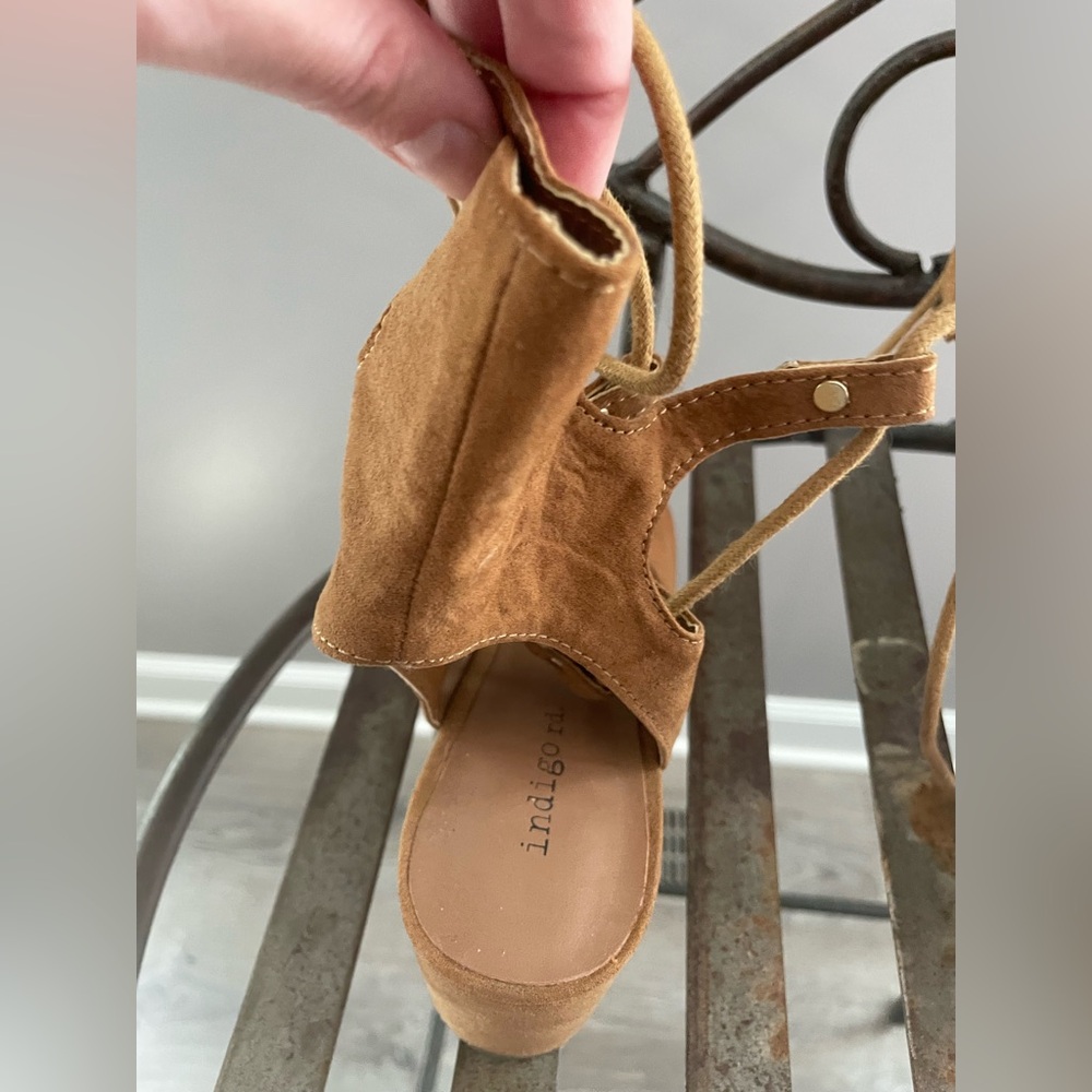 Indigo Rd. Brown Lace-Up Sandals - Picture 3 of 6